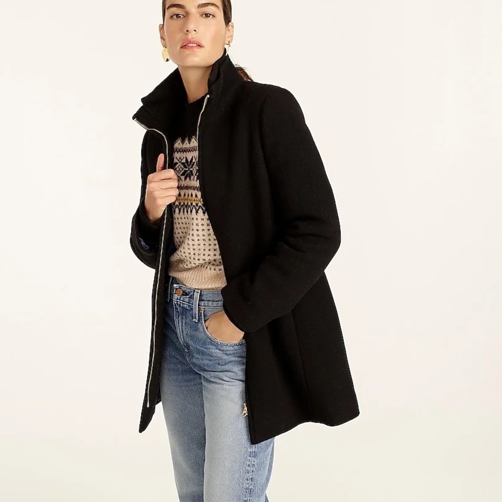 J. Crew Black Lodge Coat